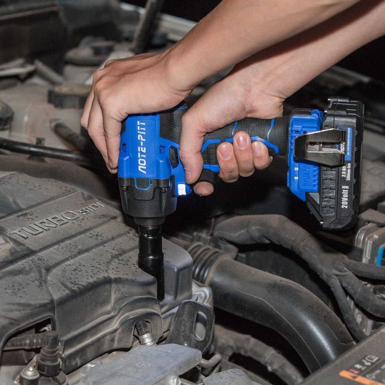 20V 370 Ft-lbs Brushless Impact Wrench Kit 1/2 Inch Cordless Electric High Torque 3,400 IPM Impact Driver with 6 Pcs Drive Impact Sockets - Cheap Fitting