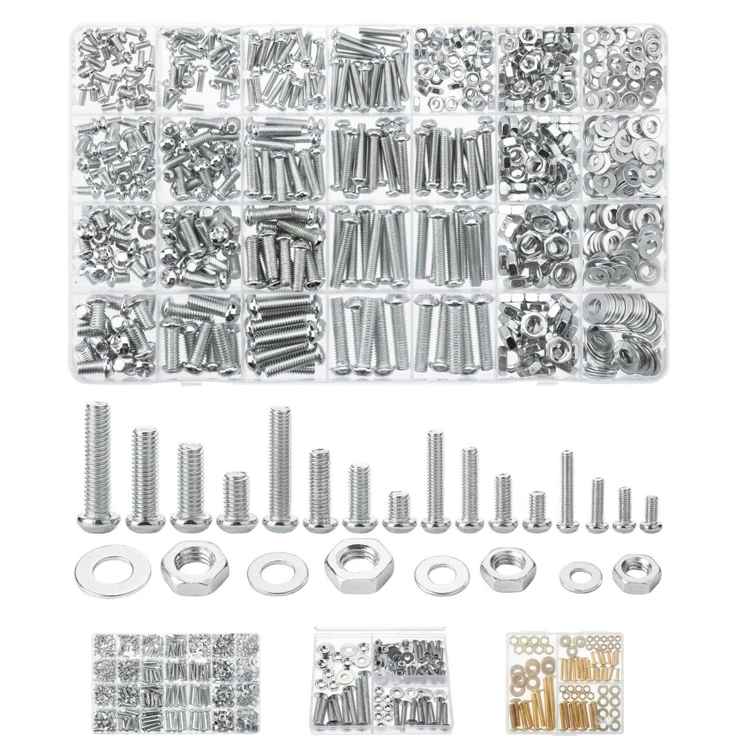 Mr. Pen Bolts, Nuts, and Washer Assortment Kit, 700 pcs, Screws Assortment, Bolts and Nuts Kit, Nuts and Bolts Assortment Kit - Cheap Fitting