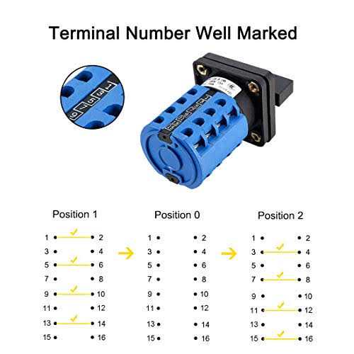 VictorsHome Changeover Switch LW28-20 3 Positions 16 Terminals Universal Rotary Cam Selector Latching Switches 550V 20A - Cheap Fitting