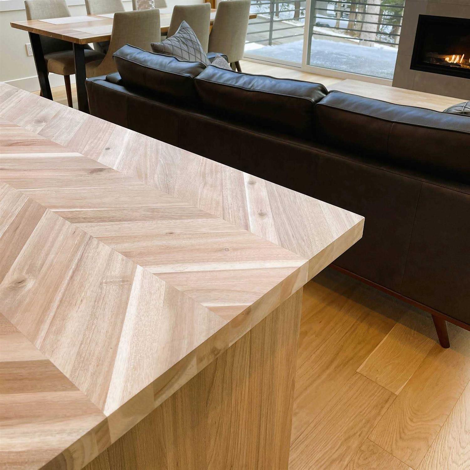 allen + roth Natural Straight Butcher Block Acacia Countertop ARF1525CHACA-48 - Cheap Fitting