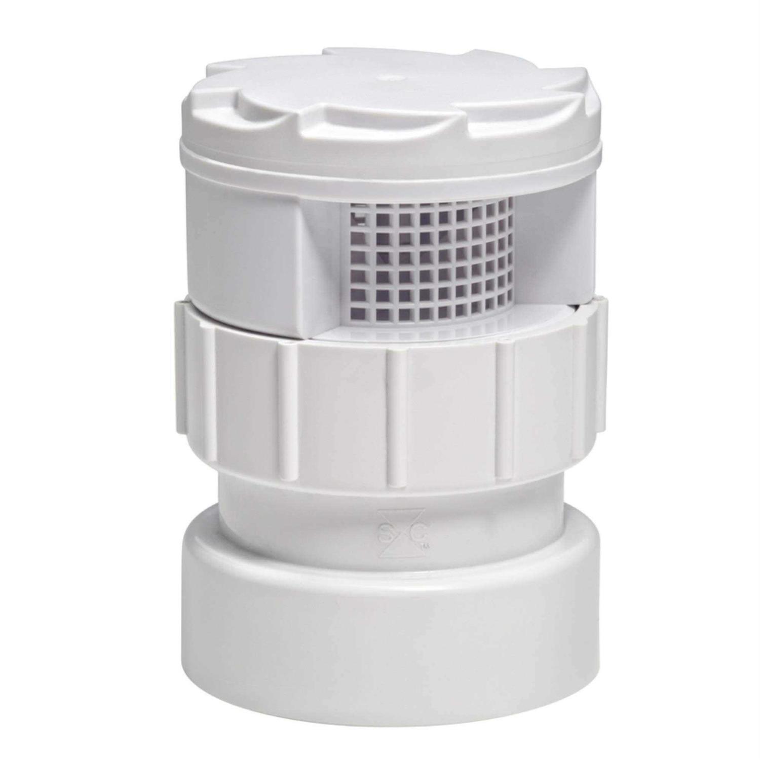 TurboVent 250 Series Schedule 40 1-1/2 in. Hub x 2 in. Dia. Hub PVC Air Admittance Valve 250-122P - Cheap Fitting