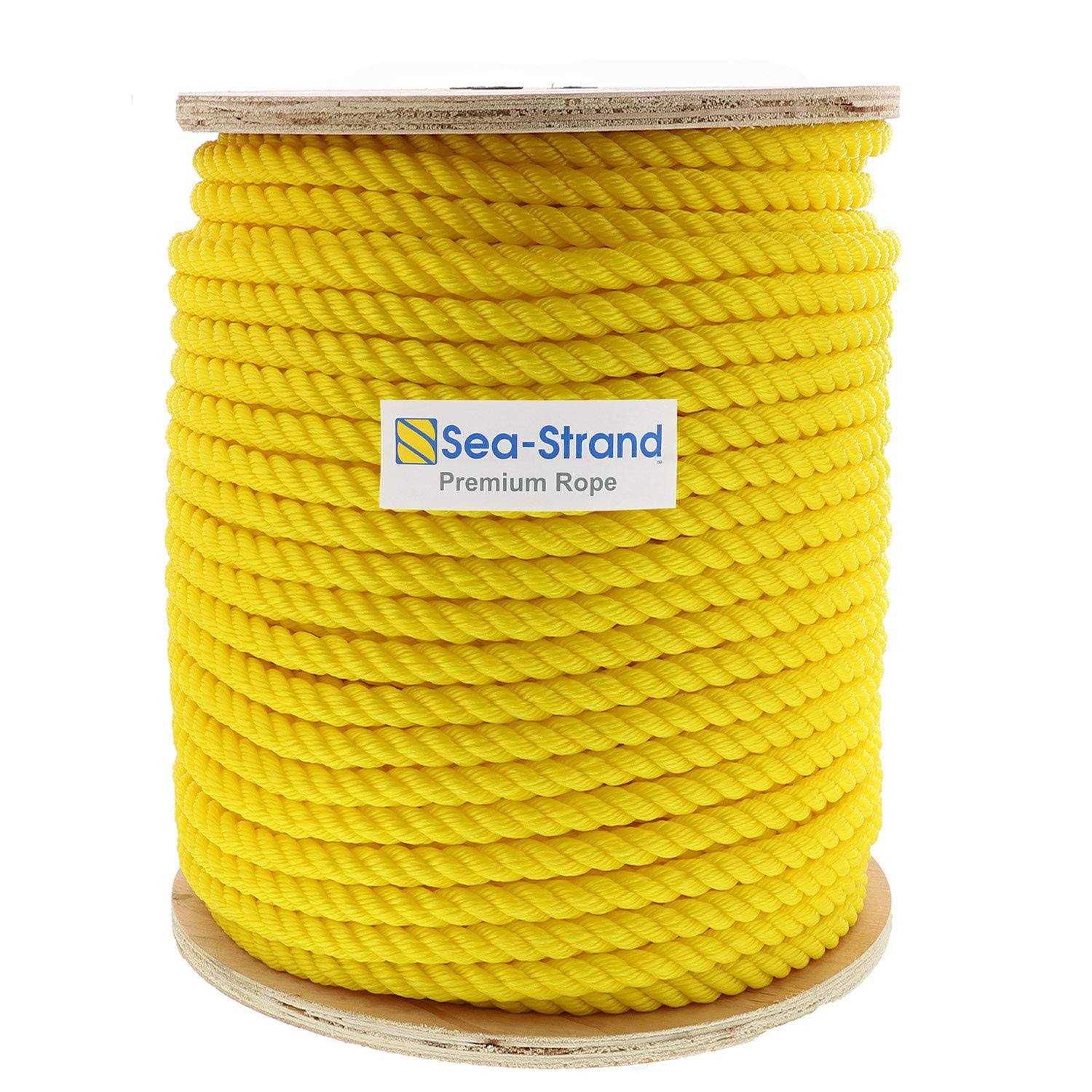 1 x 300′ Reel, Yellow, 3-Strand Polypropylene Rope - Cheap Fitting