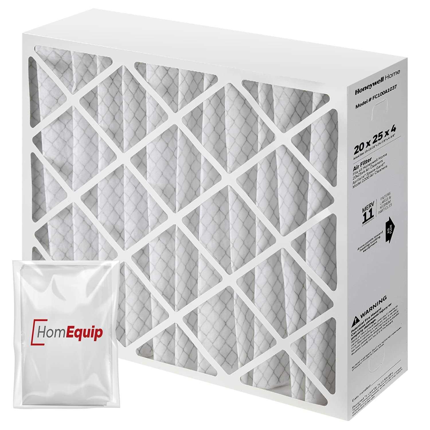 Homequip Honeywell 20x25x4 AC Furnace Air Filter FC100A1037 Filter Replacement - Cheap Fitting