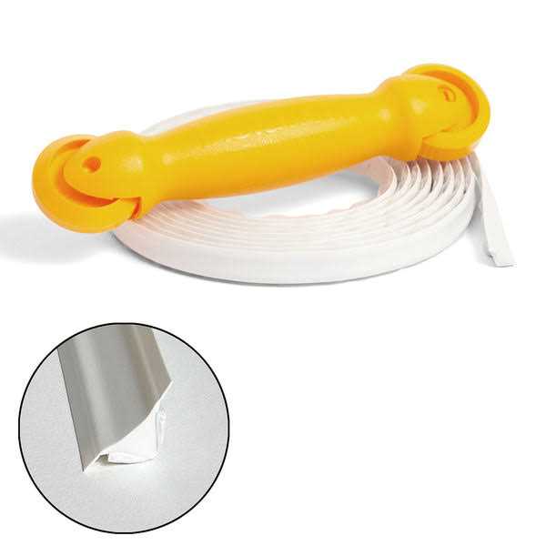 InstaTrim 1/2 in. x 20 ft PVC Self-adhesive Flexible Caulk Trim Molding and Applicator Tool - Cheap Fitting