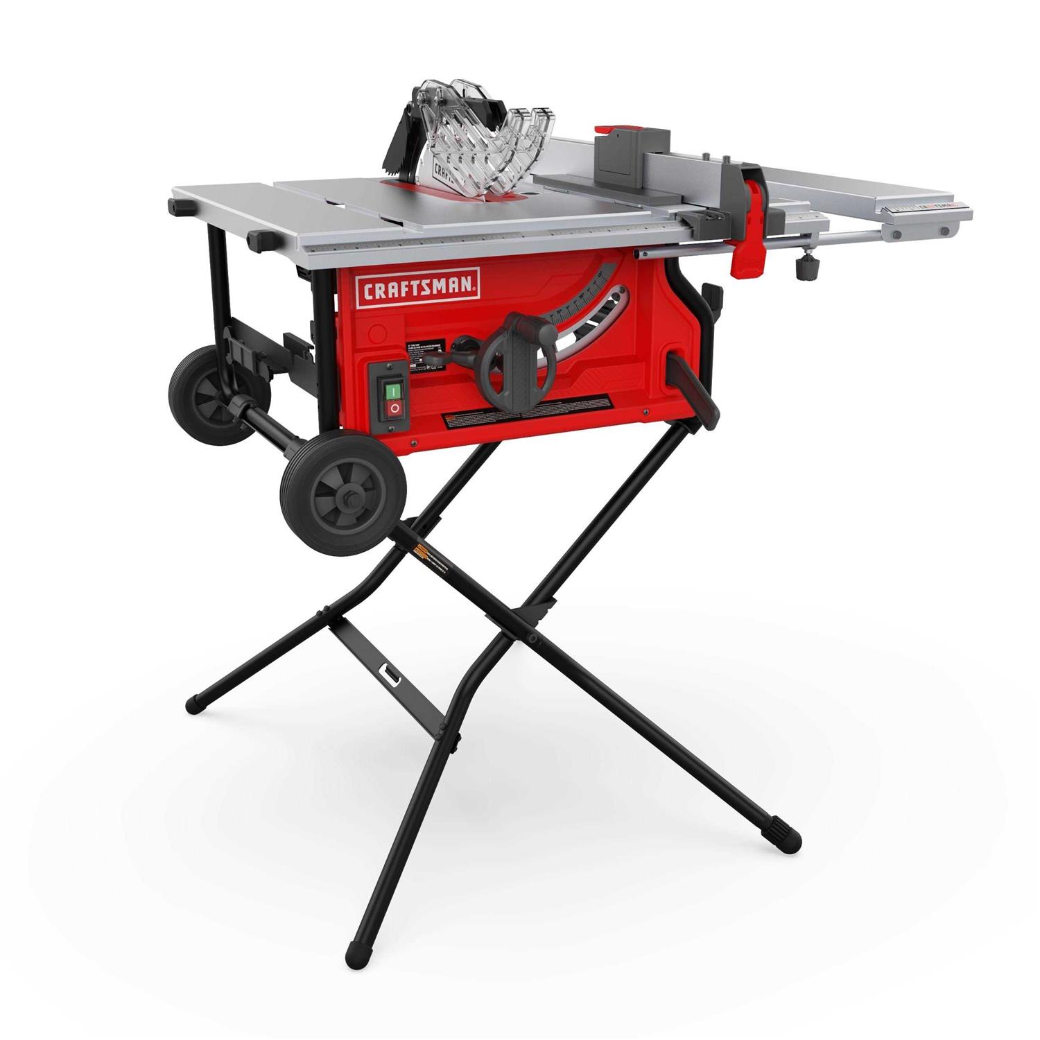CRAFTSMAN 10-in 15-Amp Portable Benchtop Table Saw with Folding Stand CMXETAX69434506 - Cheap Fitting
