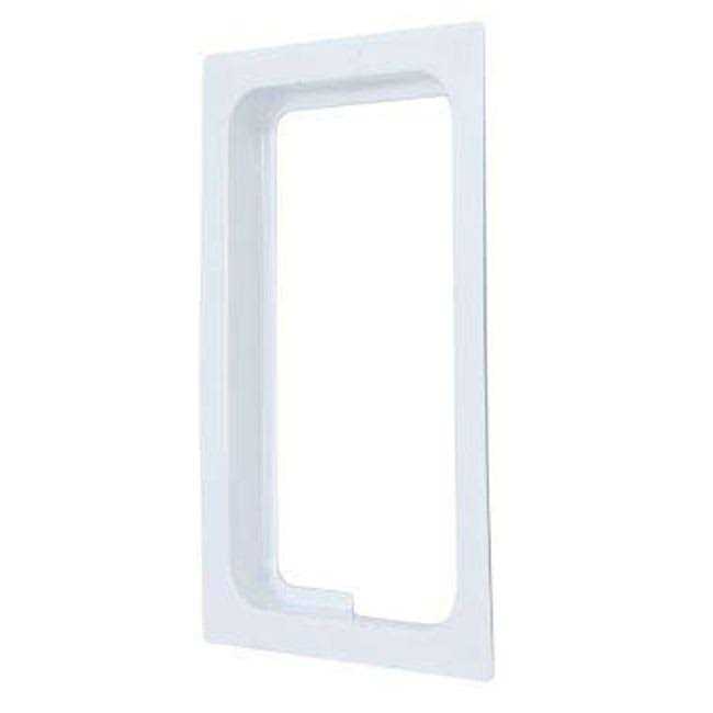 Dryer Vent Box Metal White with Trim Ring for 2×4 Wall - Cheap Fitting