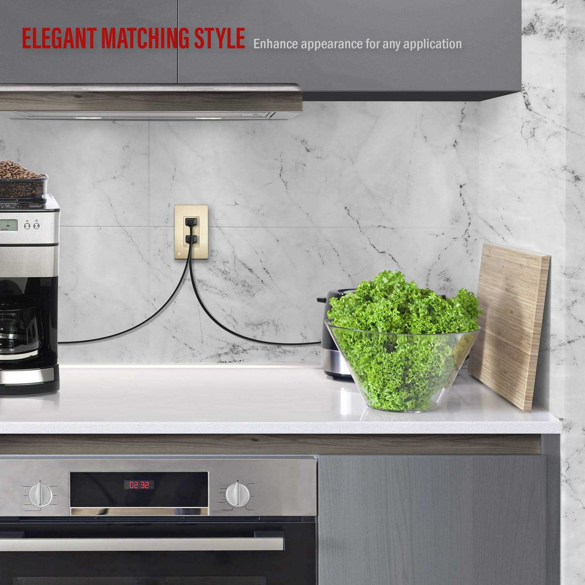 Enerlites Elite Series Decorator Receptacle Outlet Child Safe Tamper-Resistant - Cheap Fitting