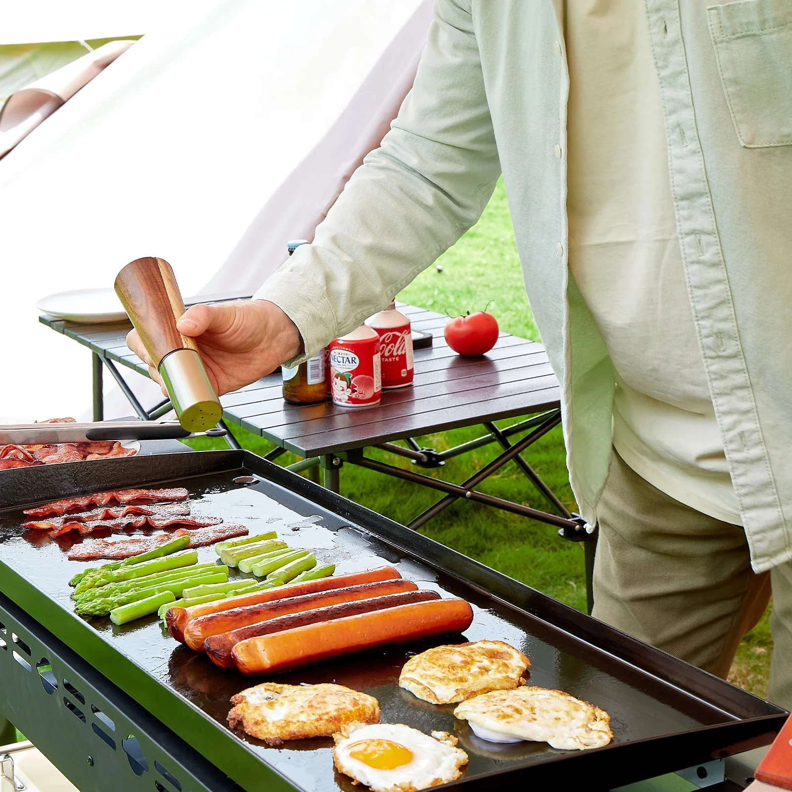 YouYeap 4 Burner Propane Gas Grill Flat Top Griddle Grill, Black - Cheap Fitting