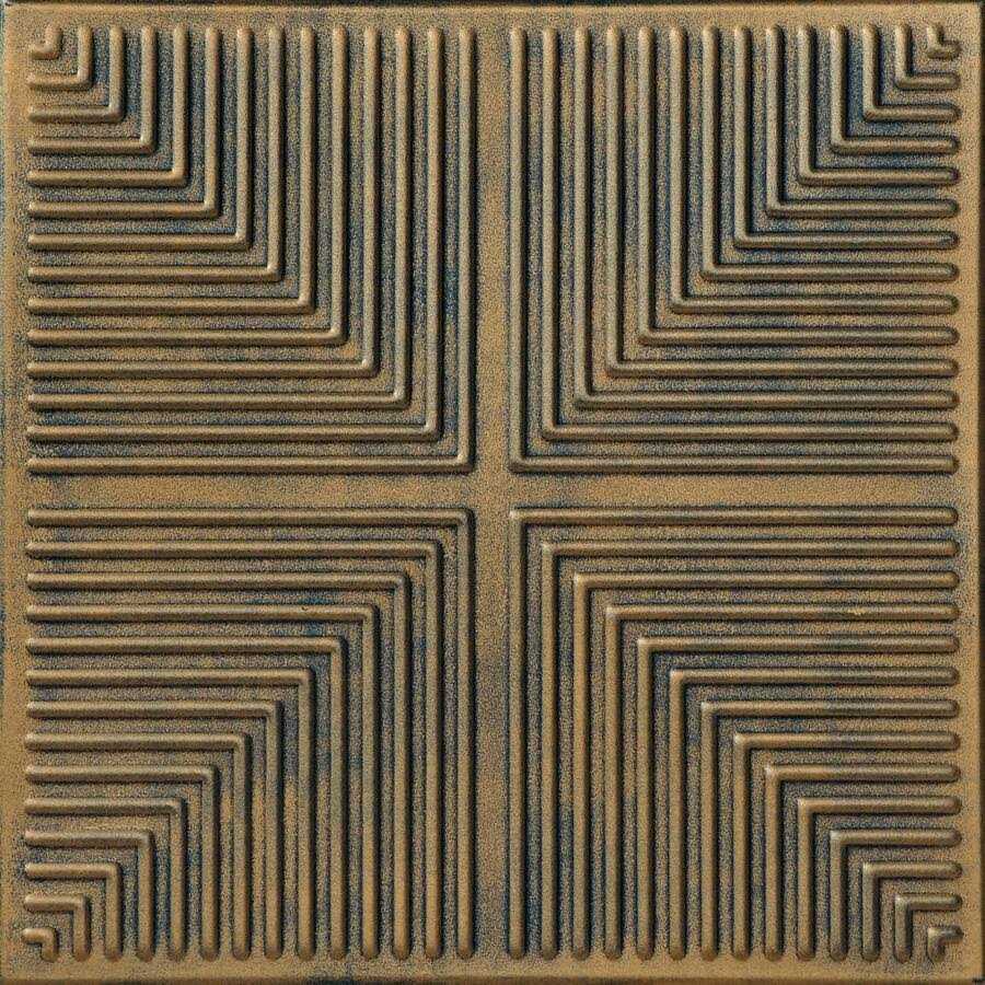 Pyramid Illusion 1.6 ft. x 1.6 ft. Polystyrene Glue-Up Ceiling Tile A La Maison Ceilings - Cheap Fitting