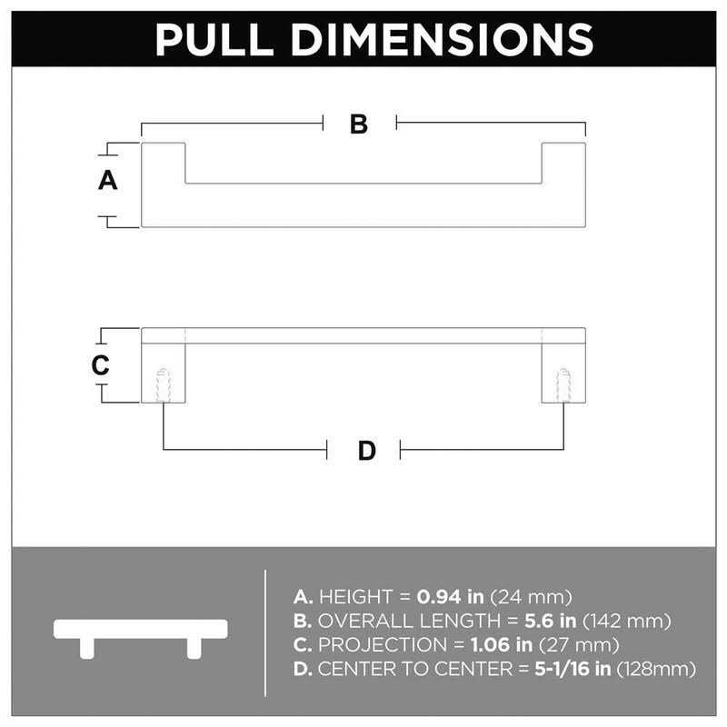 Franklin Brass P40837K Mirrored 5-9/16 inch Long Finger Cabinet Pull P40837K-117-C - Cheap Fitting