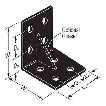 HL55GPC Heavy Angle w/ Gusset - Cheap Fitting