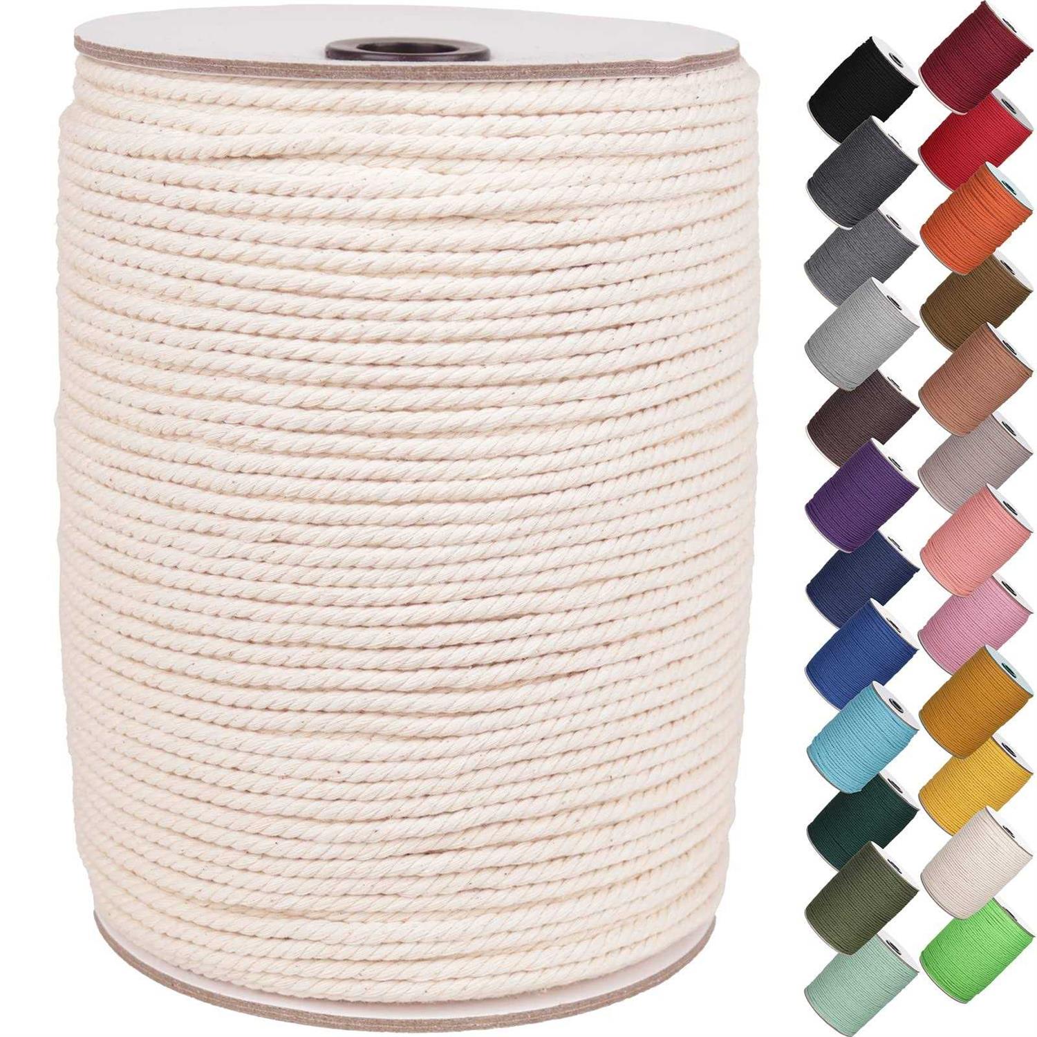 Xkdous Macrame Cord Natural Cotton Macrame Rope - Cheap Fitting