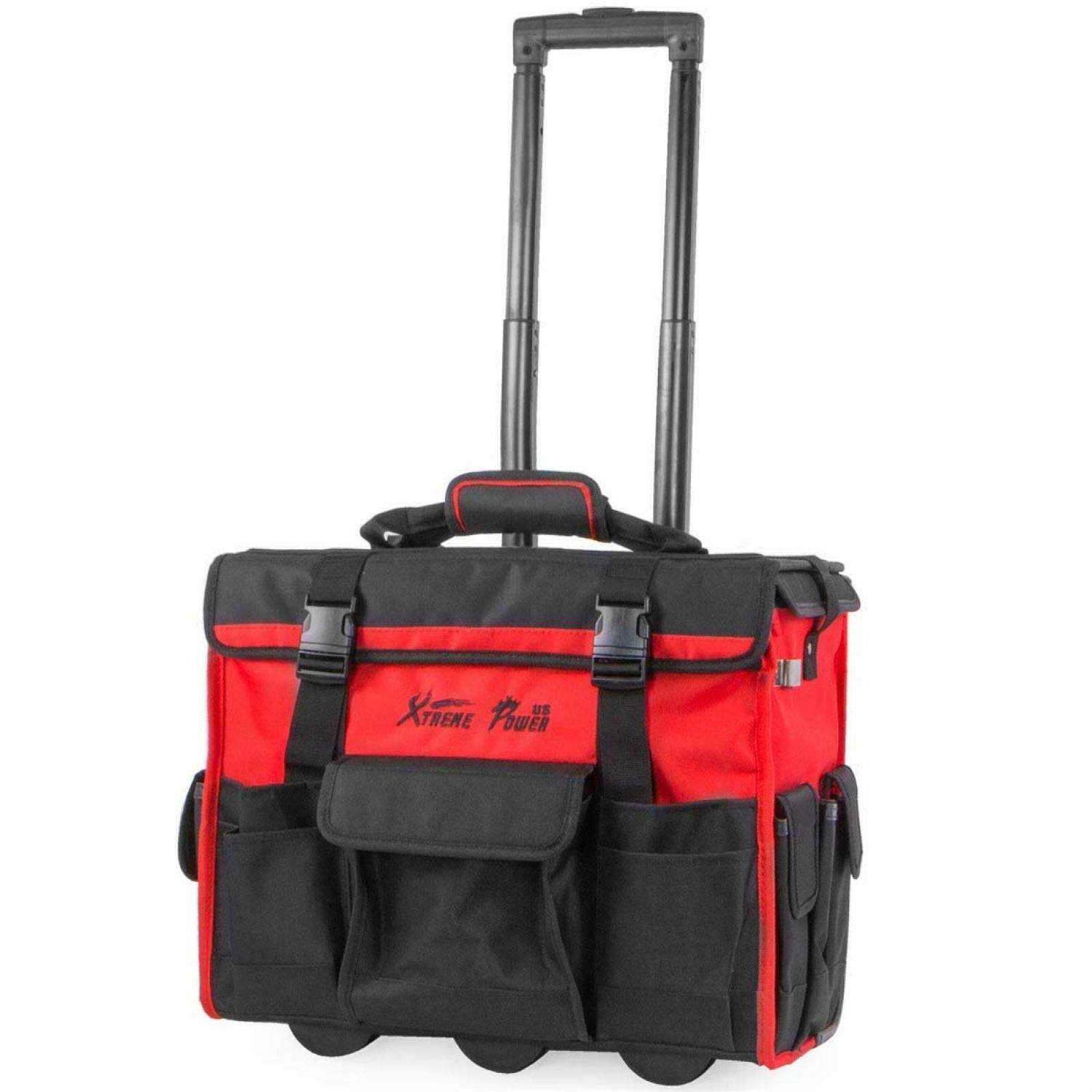 XtremepowerUS 18 Portable Rolling Tool Bag Storage Organizer with Wheels - Cheap Fitting