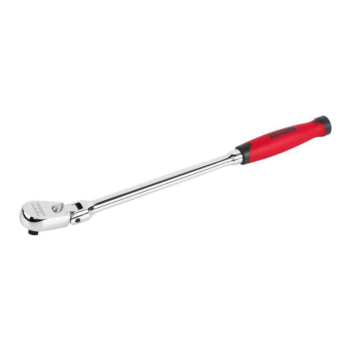 Icon 3/8 in. Drive Professional Long-Reach Flex-Head Ratchet with Comfort Grip - Cheap Fitting