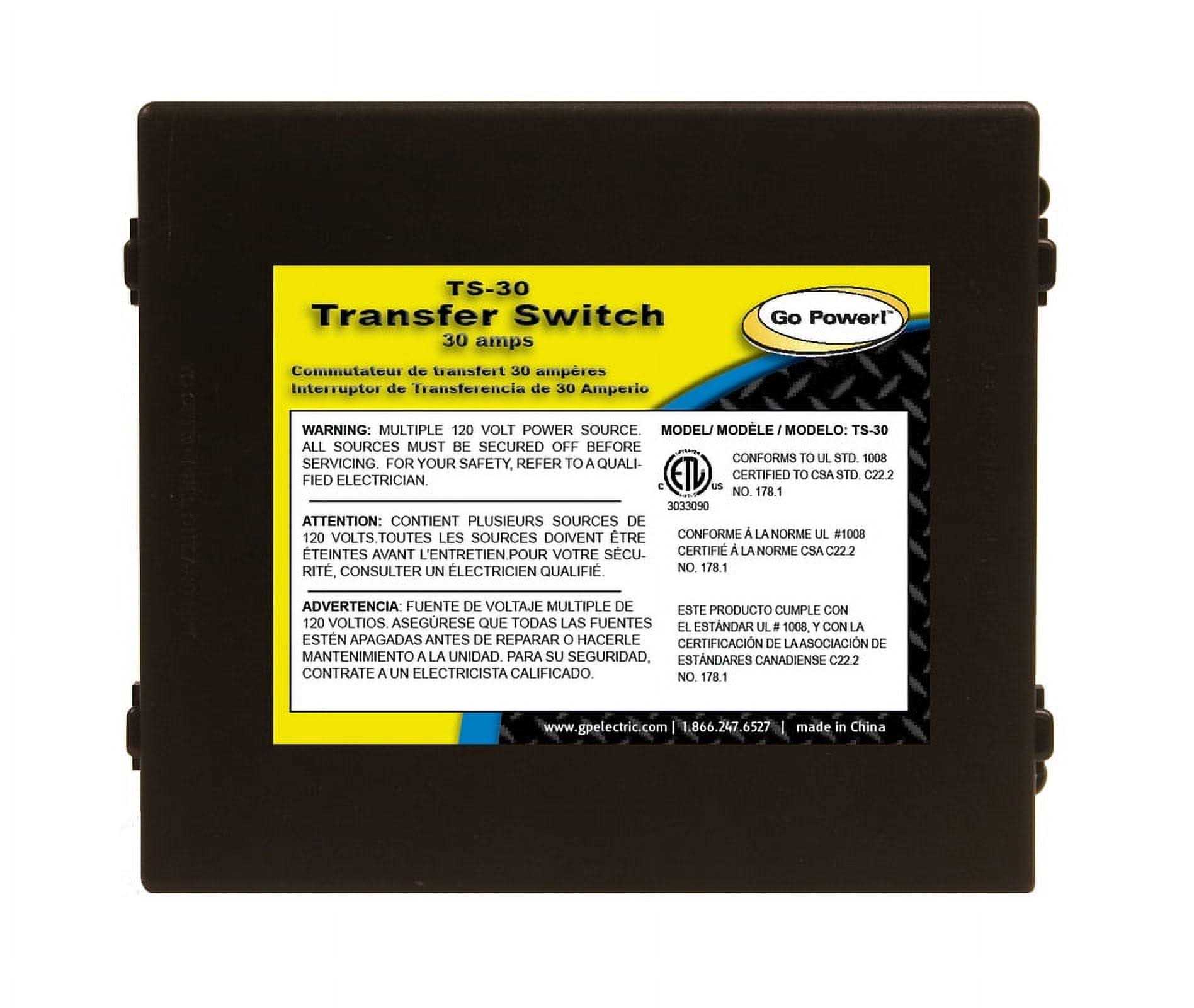 Go Power 30 Amp Transfer Switch 64403 - Cheap Fitting