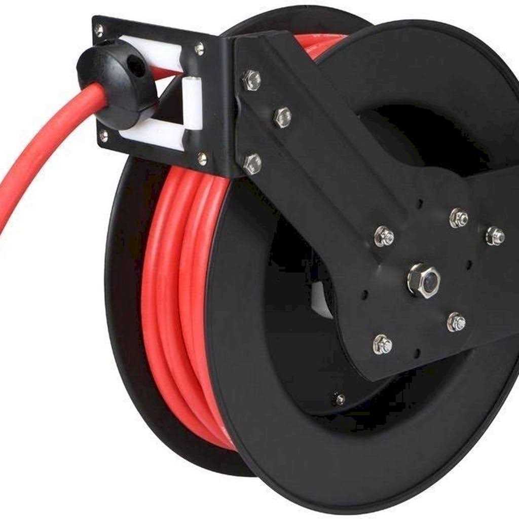 Central Pneumatic 3/8 in. x 50 ft. Retractable Hose Reel - Cheap Fitting