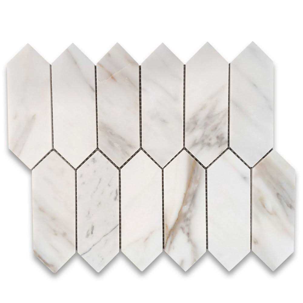 Calacatta 12 x 9 Marble Mosaic Tile Marble Online - Cheap Fitting