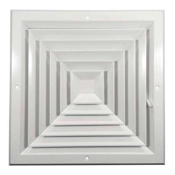 Hart & Cooley 050718 12 x 12 White Ceiling Diffuser - Cheap Fitting