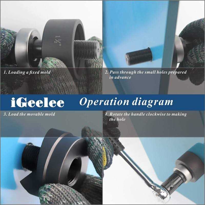 iGeelee Ratchet Knockout Hole Punch Driver Kits 1/2 to 2 inch SLUG-Buster Knockout Electrical Conduit Hole Cutter Sets KO Tool Kit - Cheap Fitting