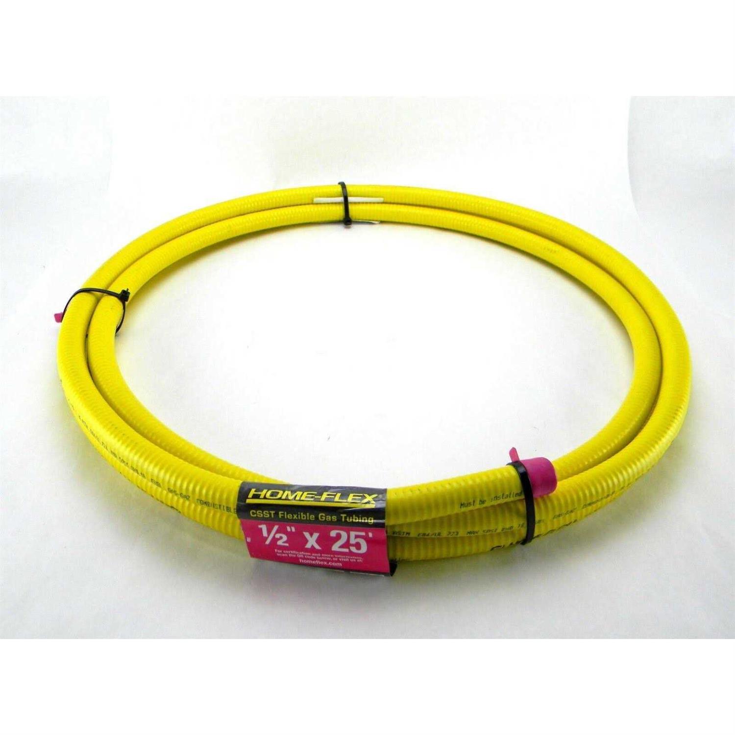 Home-Flex 1/2 in. Dia. x 25 ft. L CSST Flexible Gas Tubing - Cheap Fitting