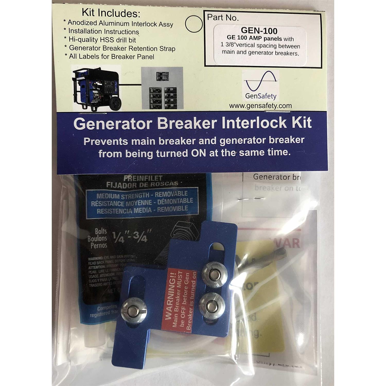Gensafety Generator Breaker Panel Interlock Kit for Ge 100 Amp Panel - Cheap Fitting