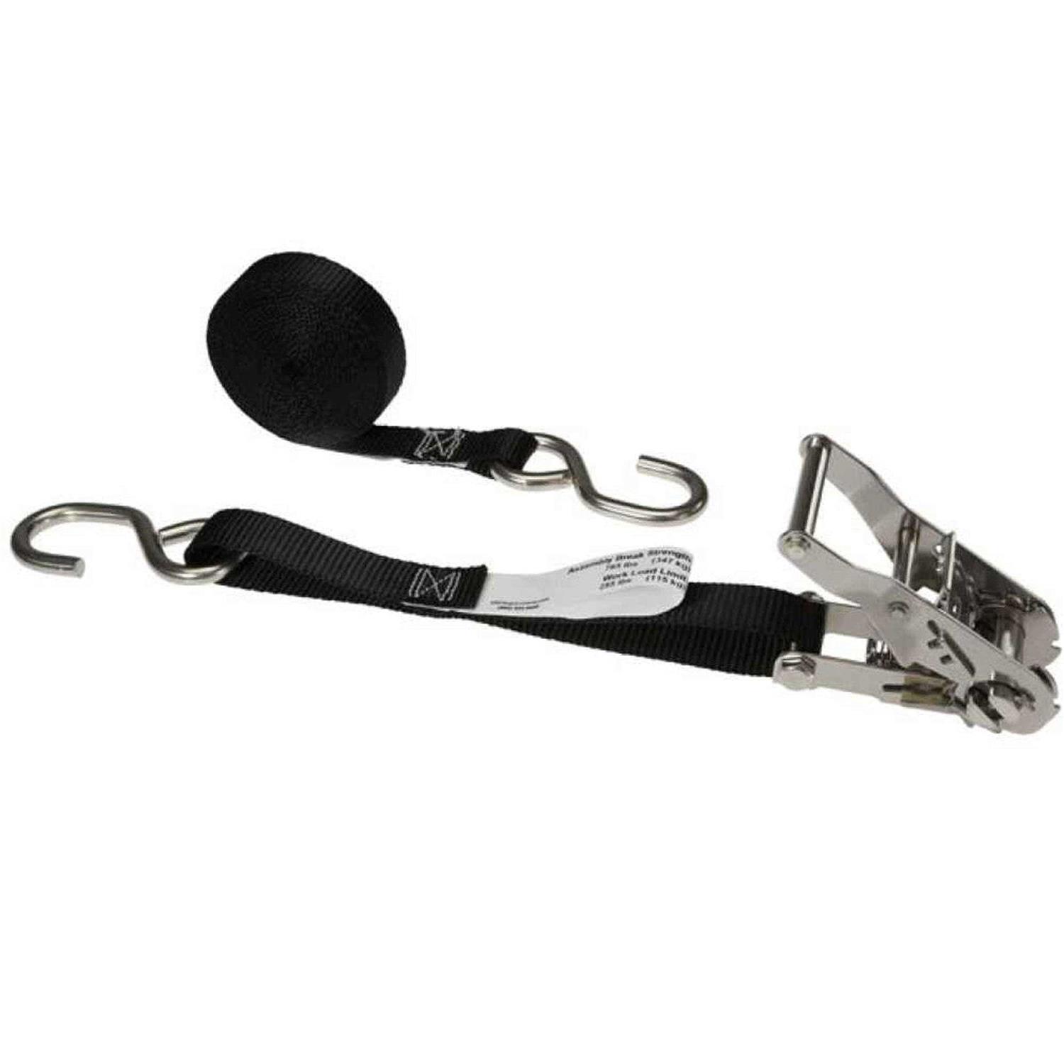 Us Cargo Control 1 x 10′ Black Stainless Steel Thumb Ratchet Strap w - Cheap Fitting