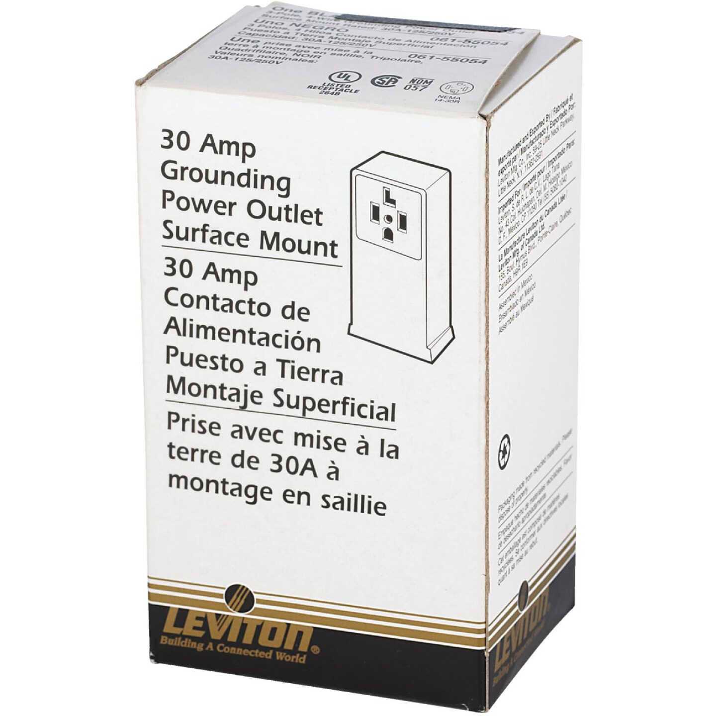 Leviton Surface Mount Receptacle – Black - Cheap Fitting