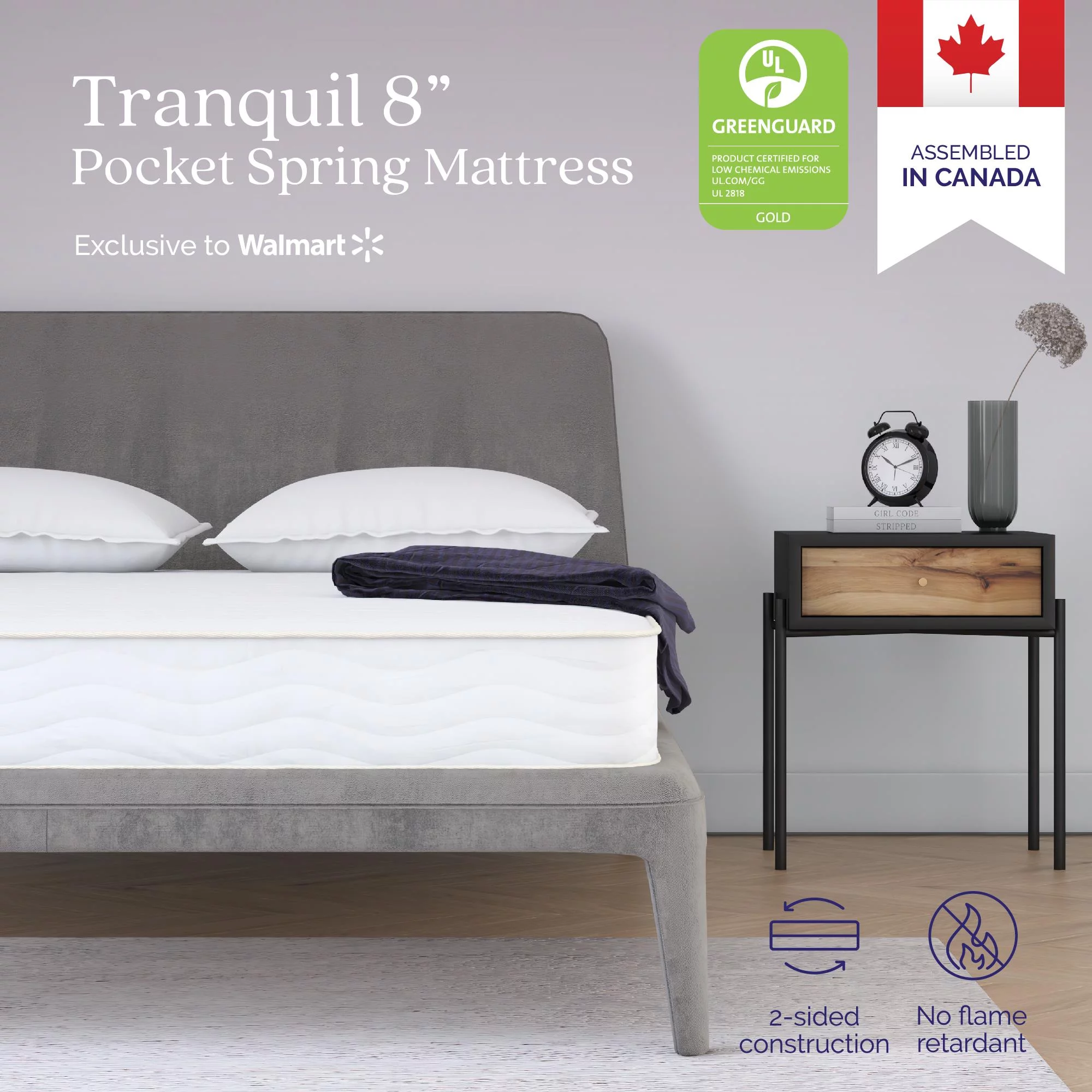 Signature Sleep Tranquil 8'' 2-Sided Pocket Spring Mattress, Twin - Cheap Fitting