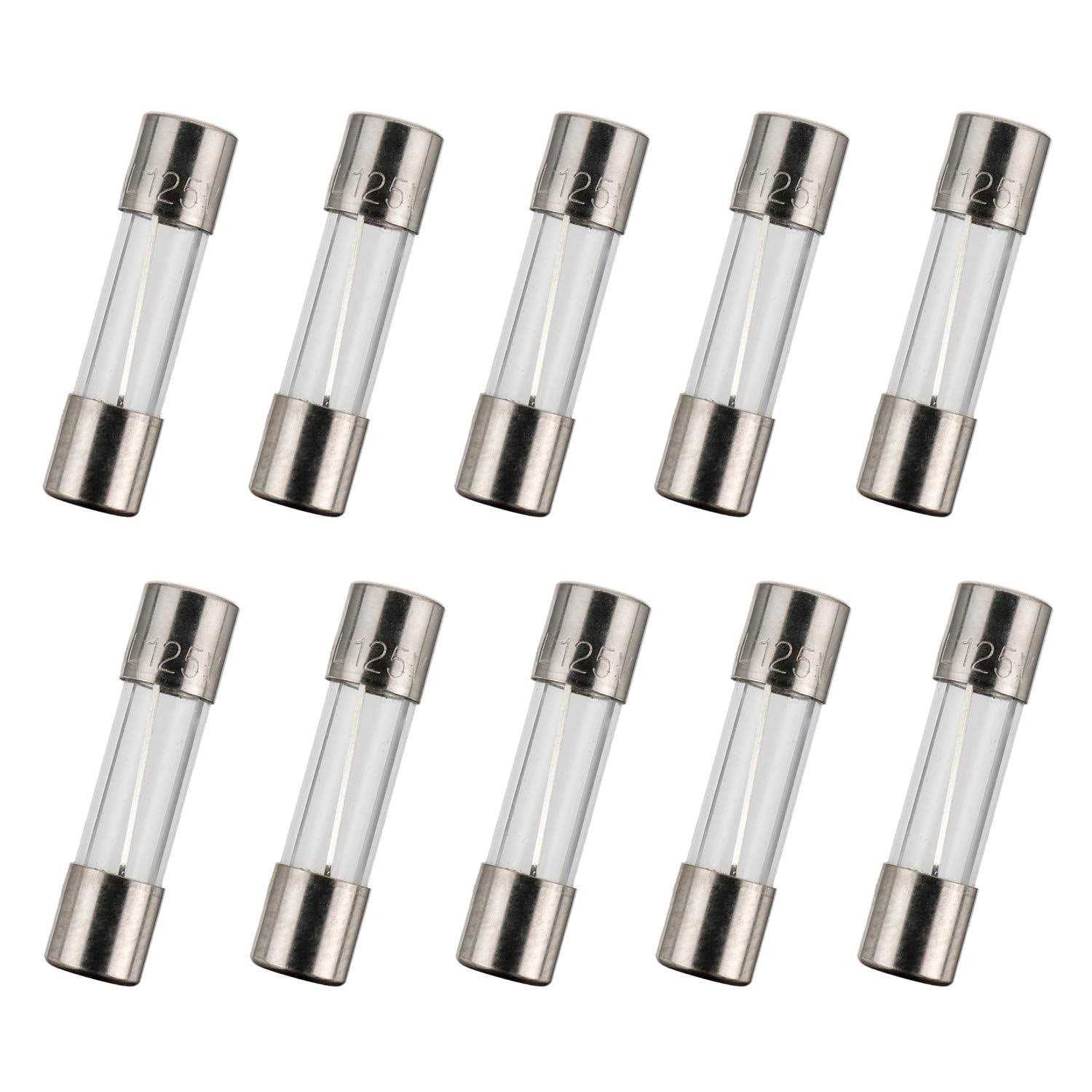 BOJACK 5×20 mm 8A 8 amp 125V 125 Volt 0.2×0.78 Inch F8AL125V Fast-Blow Glass Fuses - Cheap Fitting