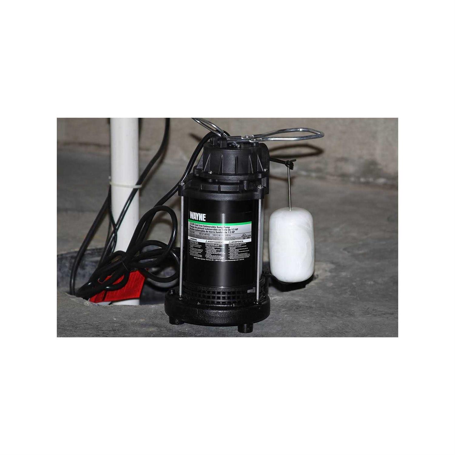 Wayne CDU800 1/2 HP Submersible Cast Iron Sump Pump - Cheap Fitting