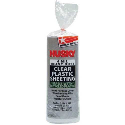 Husky 6 Mil Heavy Duty Clear Plastic Sheeting - Cheap Fitting