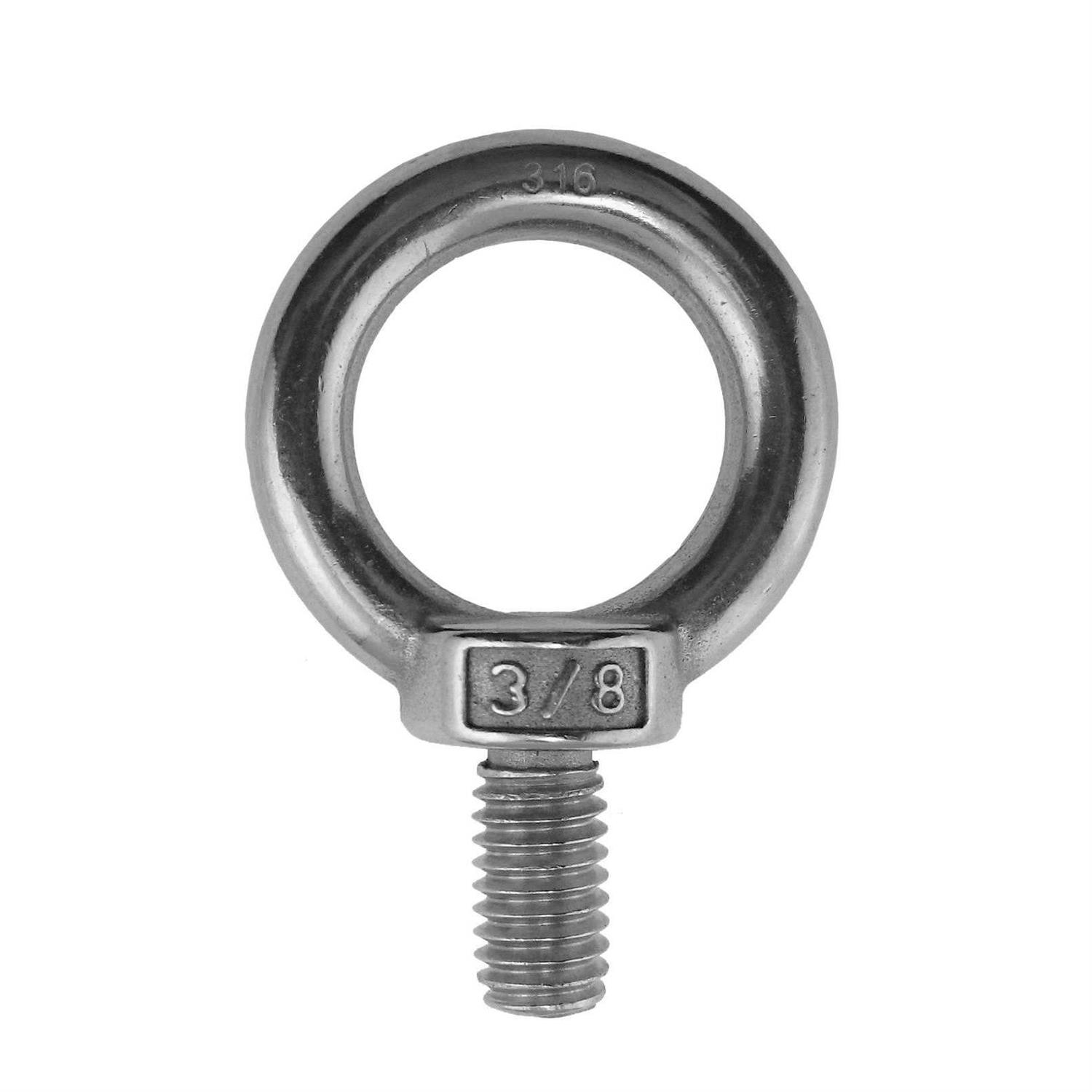 US Stainless Stainless Steel 316 3/8 inch Lifting Eye Bolt - Cheap Fitting