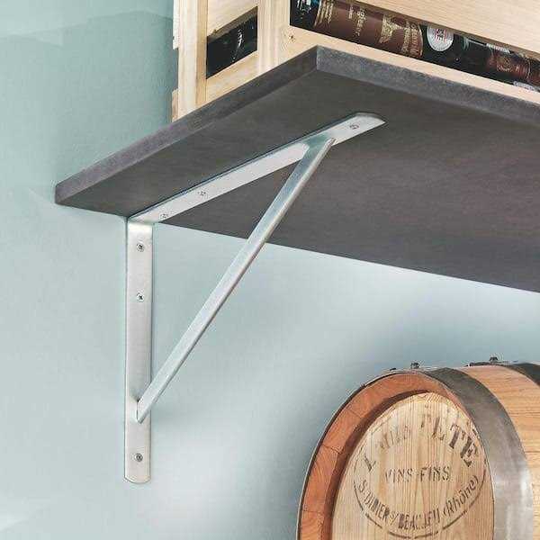 Dolle BEAM 19.5 in. Zinc Plated Steel Shelf Bracket Set of 2 - Cheap Fitting