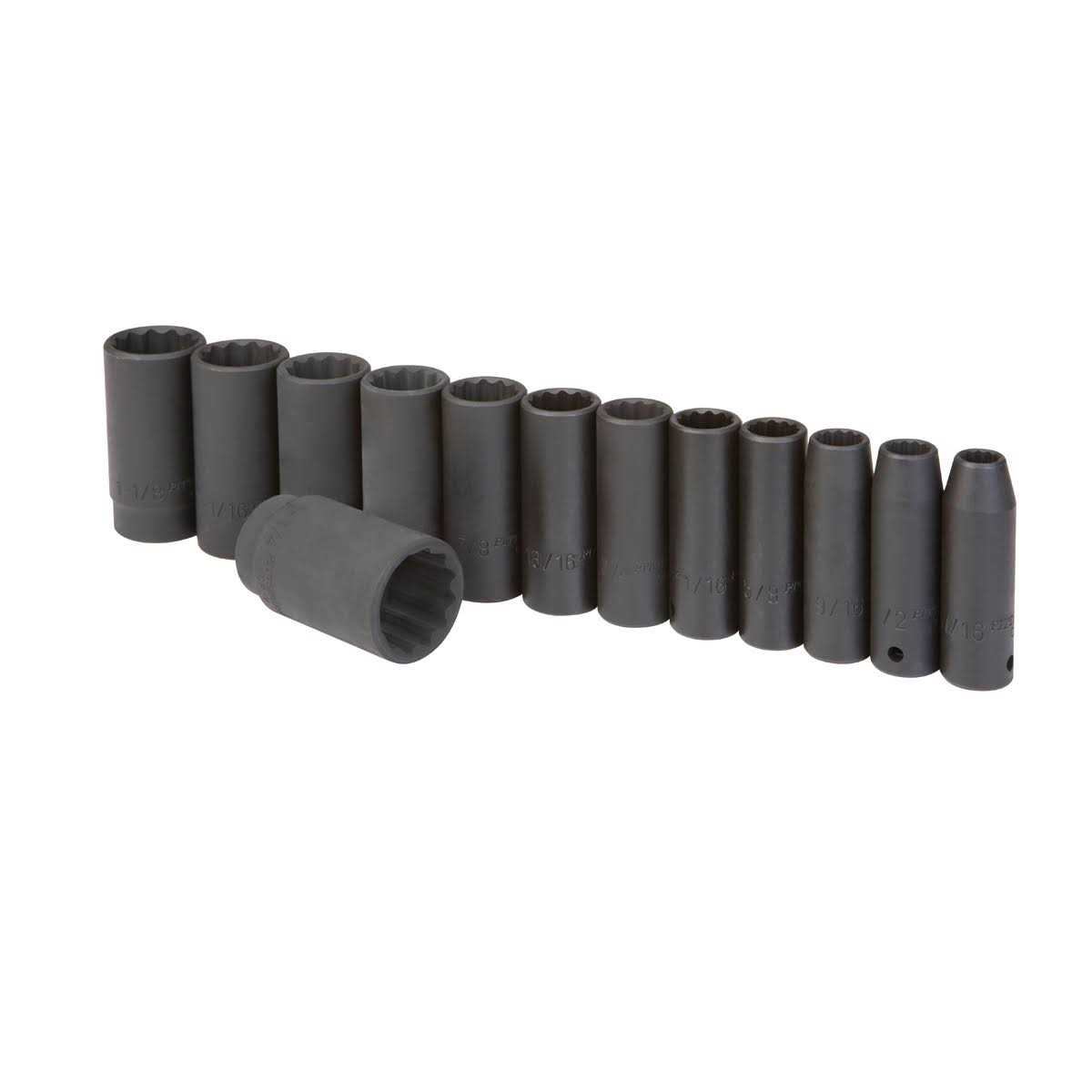 Pittsburgh 1/2 in. Drive SAE Impact Deep Socket Set - Cheap Fitting