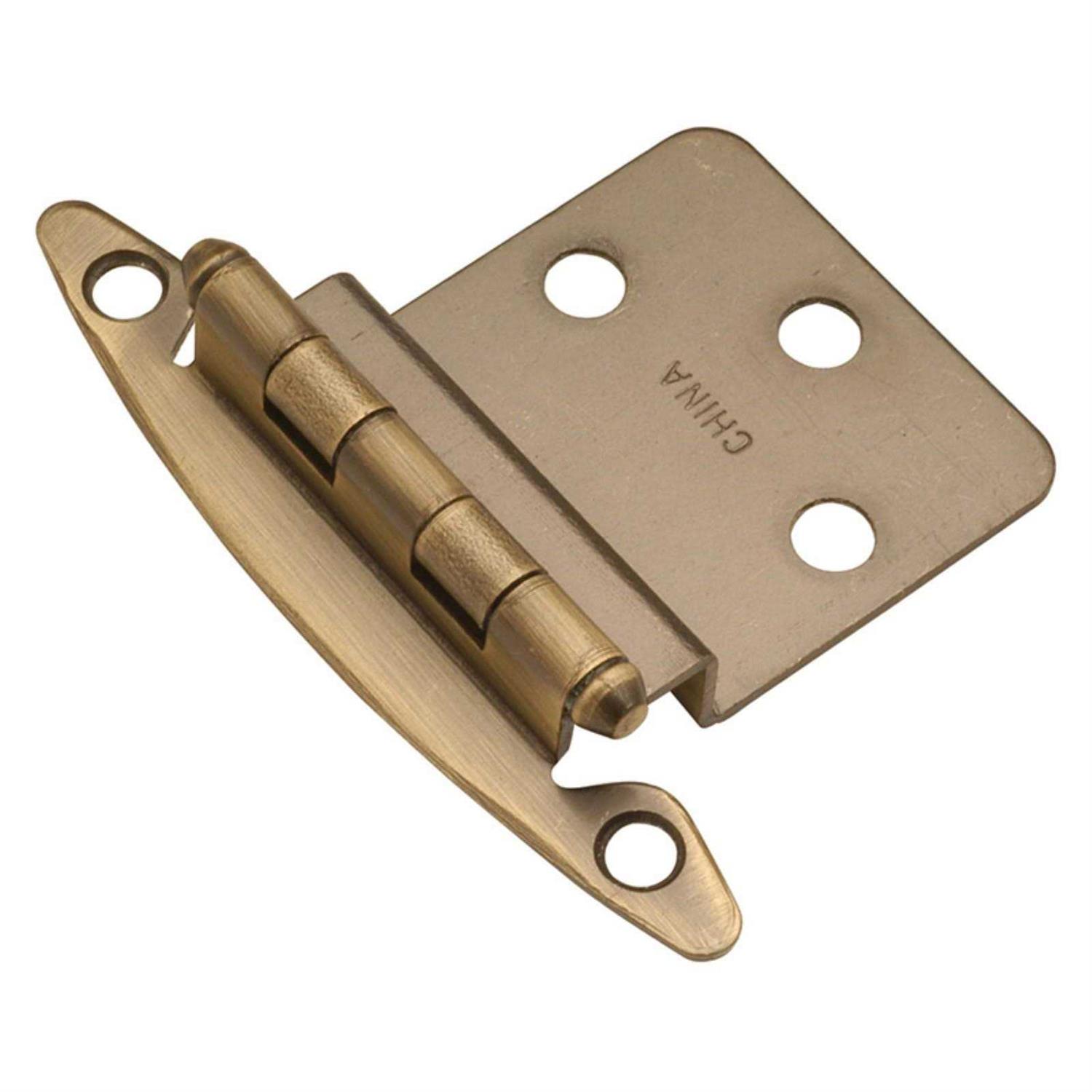 Hickory Hardware P140 Semi-Concealed Inset Hinge Antique Brass P140-AB - Cheap Fitting