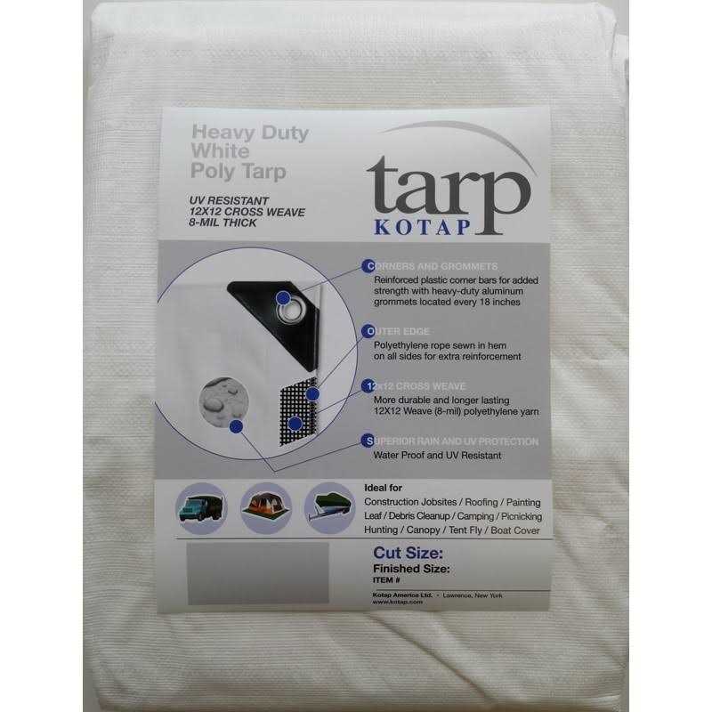 Kotap 20 x 40 Ft. Heavy-Duty Protection/Coverage Tarp - Cheap Fitting