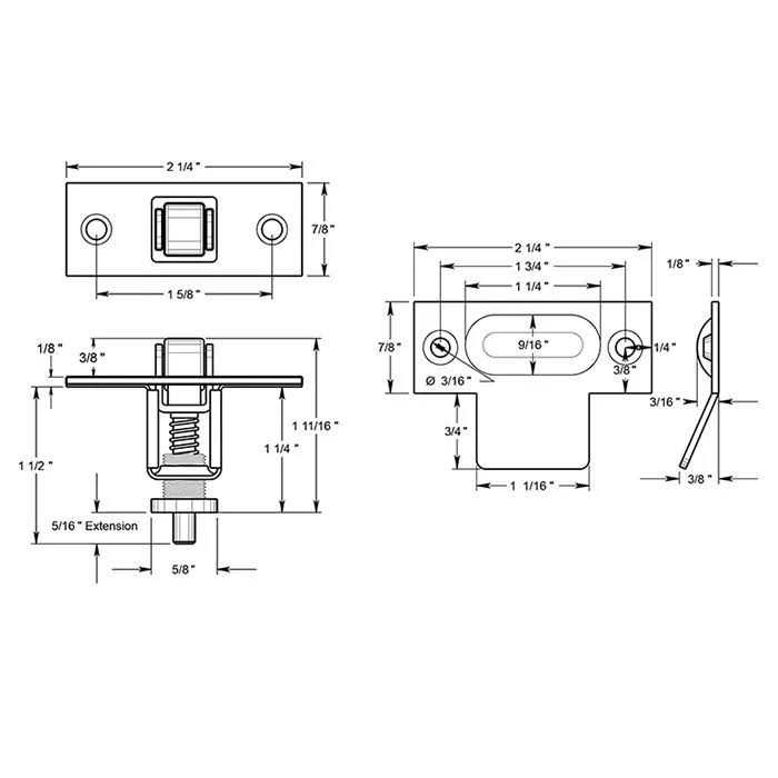 Deltana RCA336U15 Roller Catch - Cheap Fitting