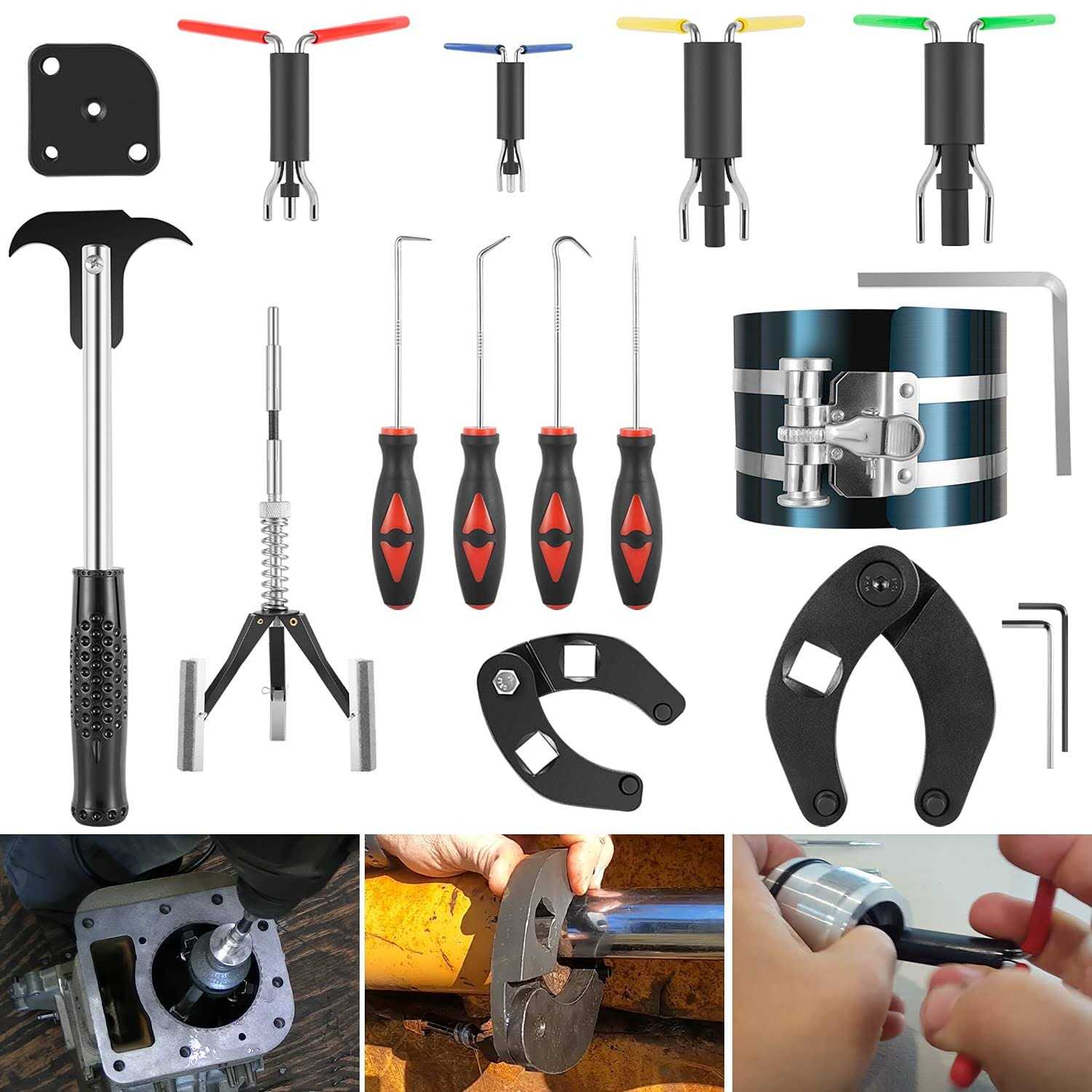 17Pcs Hydraulic Cylinder Repair Tool Kit for Skid Steers Loaders Backhoes - Cheap Fitting