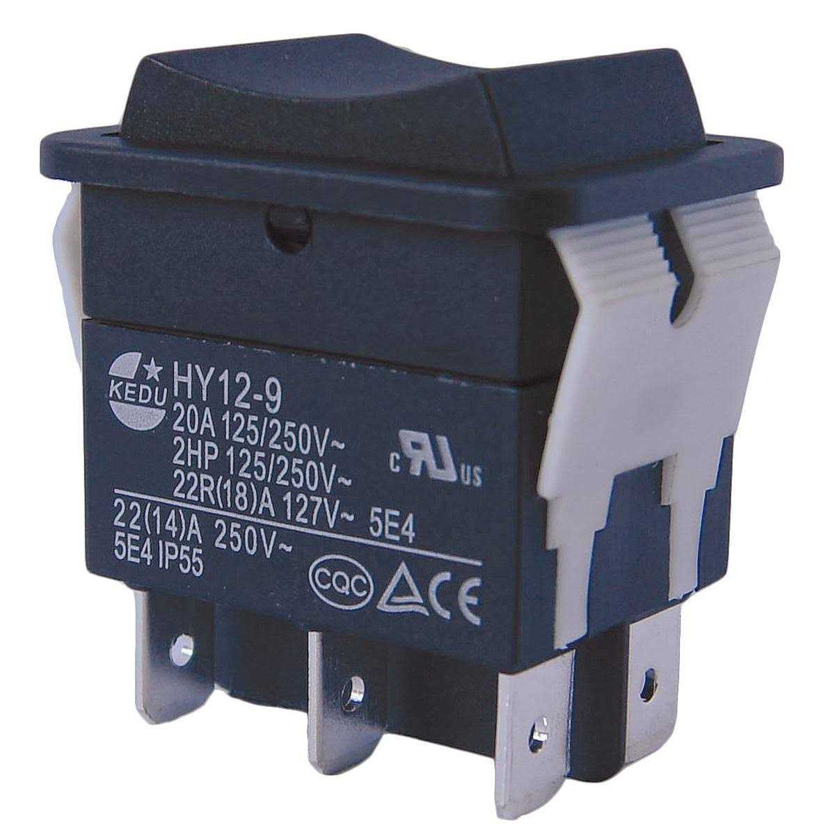 Power First 29FG31 Rocker Switch,DPDT,6 Connections - Cheap Fitting