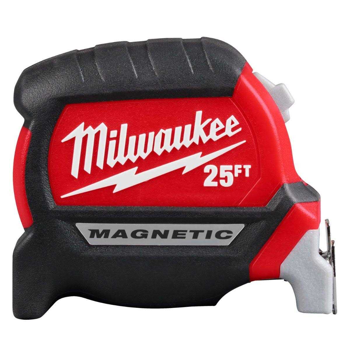 Milwaukee 25′ Electrician’s Compact Wide Blade Magnetic Tape Measure 48-22-0327 - Cheap Fitting