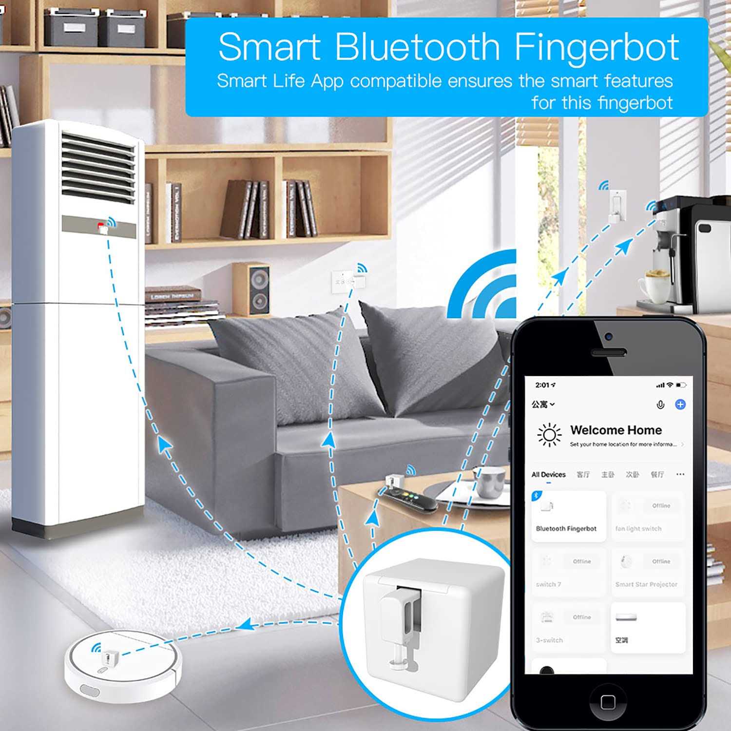 Smart Switch Button Pusher Switch Bot Button Pusher, Tuya App or Timer Control - Cheap Fitting