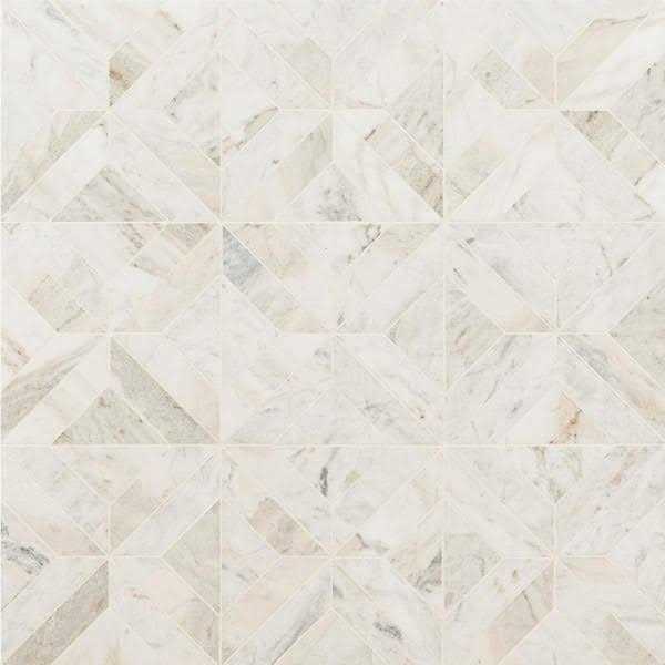 MSI Arabescato Venato White 12 in. x 12 in. x 10mm Honed Mosaic Marble Floor and Wall Tile - Cheap Fitting