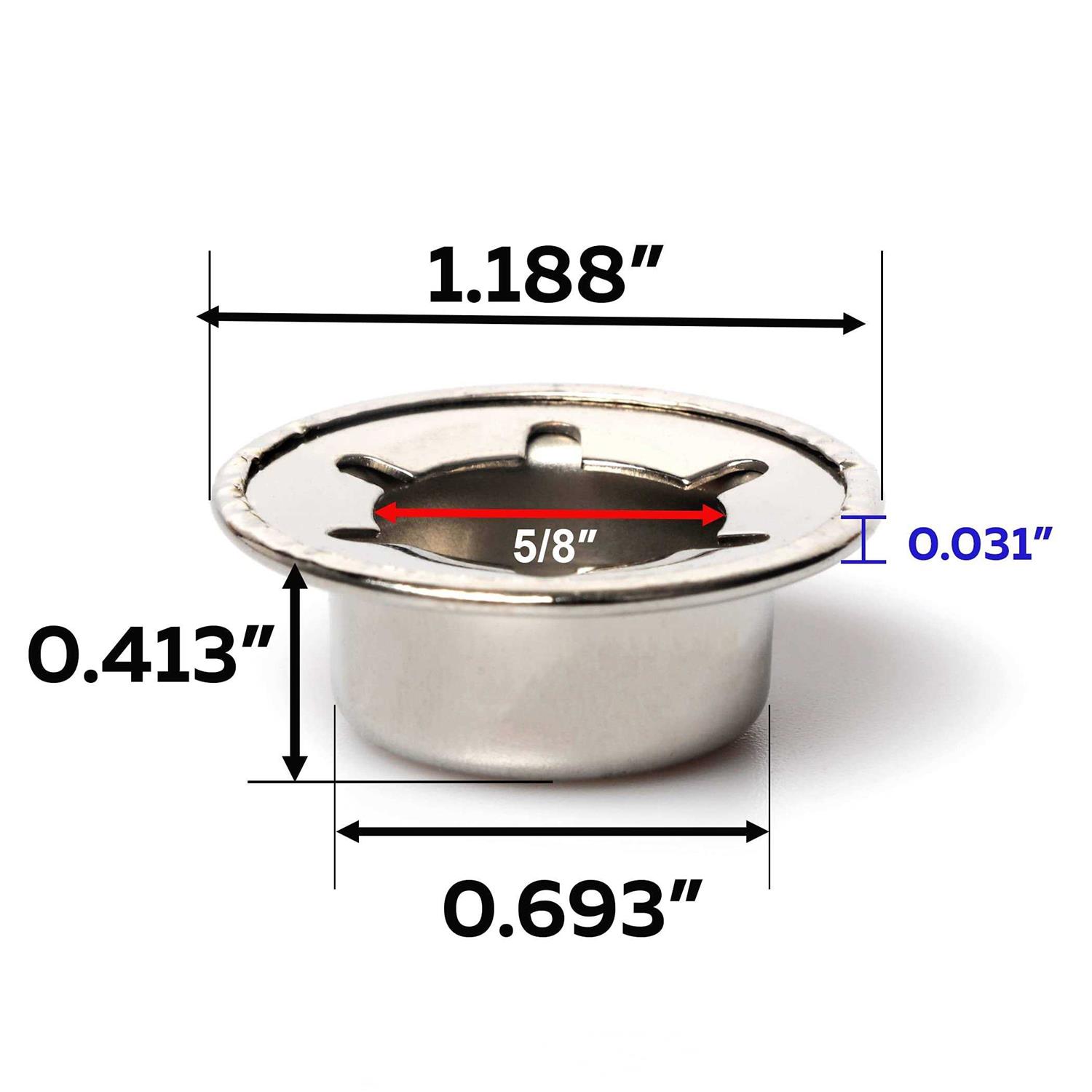 Calvana Spring Steel Push On Pushnut Caps with Mechanical Zinc Plating - Cheap Fitting