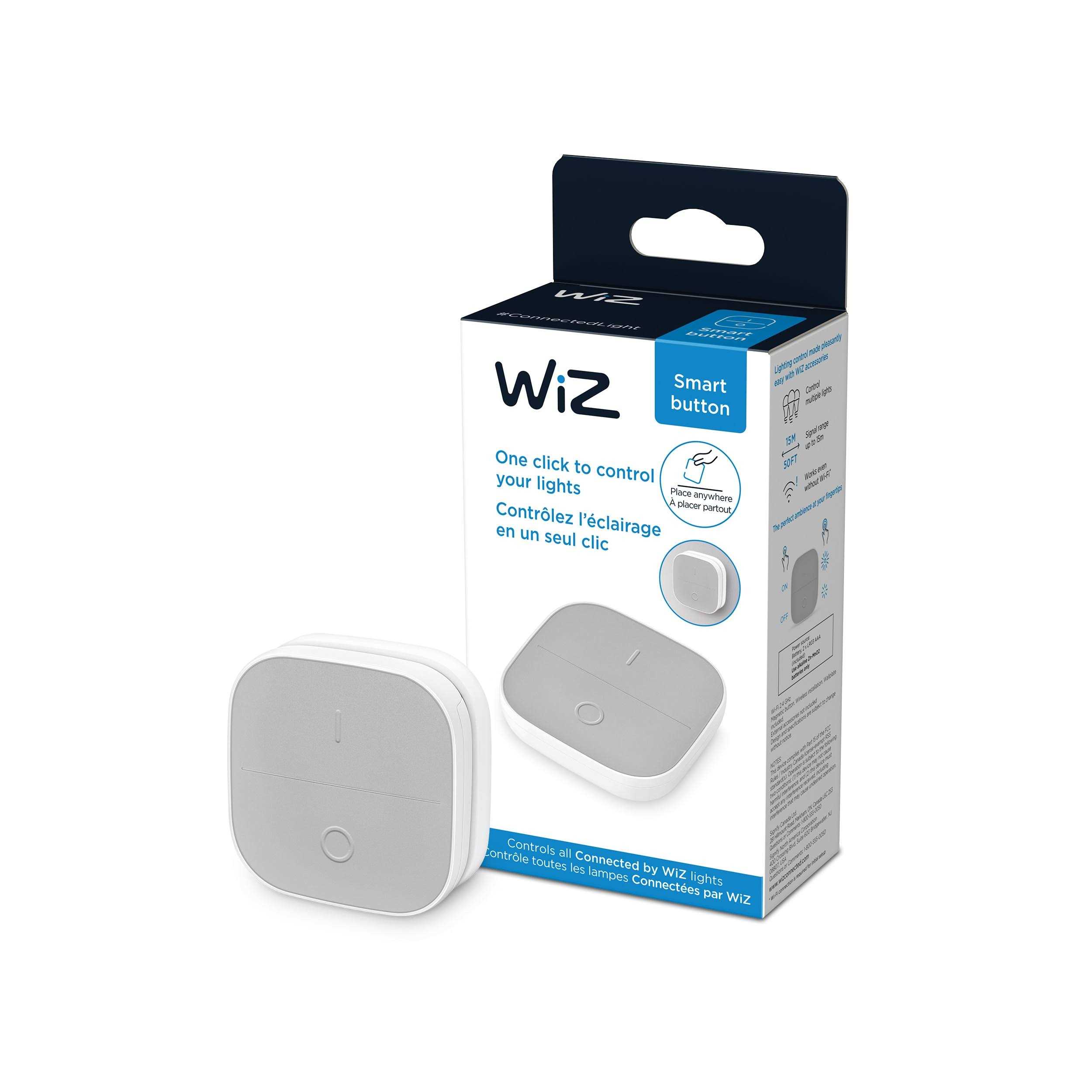 WiZ Connected Portable Button, Smart Control with WiZ App and 2.4Ghz Wi-Fi - Cheap Fitting