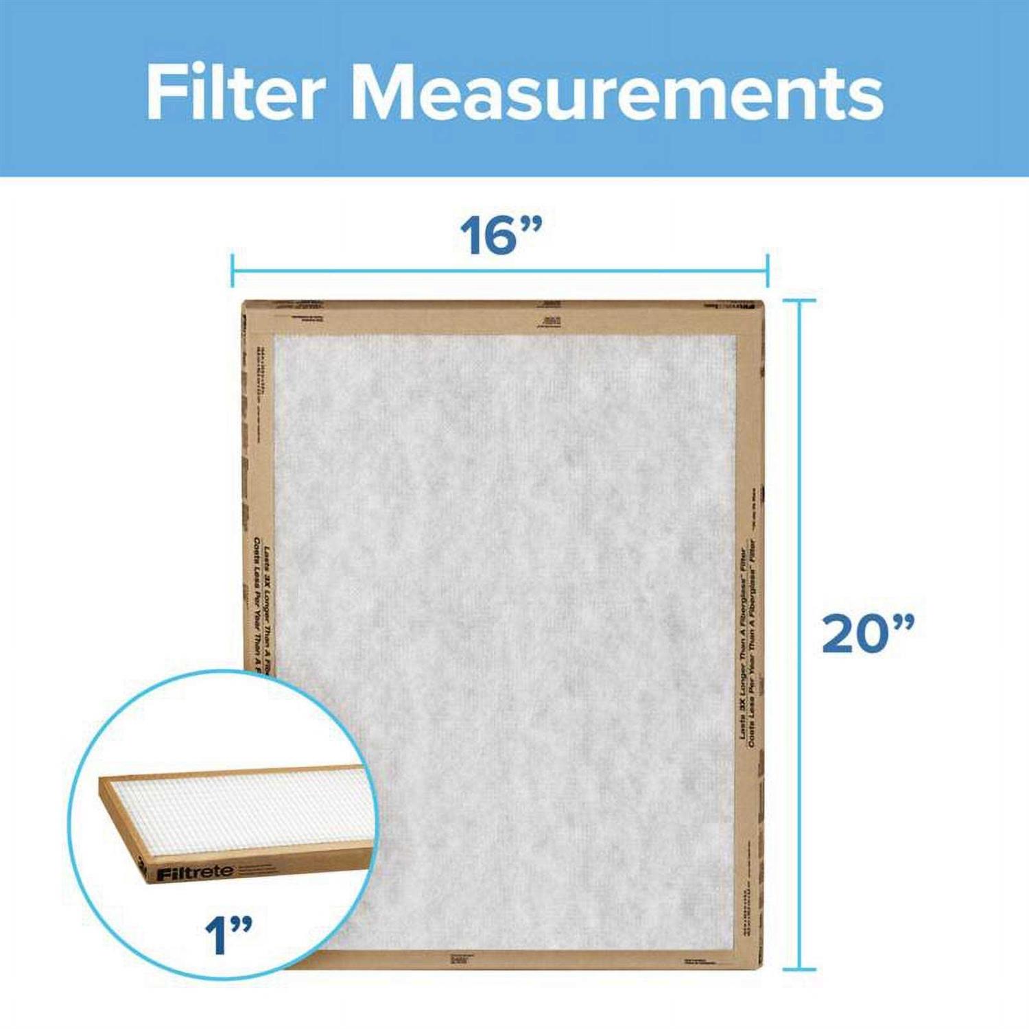 Filtrete 16×20 x 1 in. Flat Panel Air Filter - Cheap Fitting