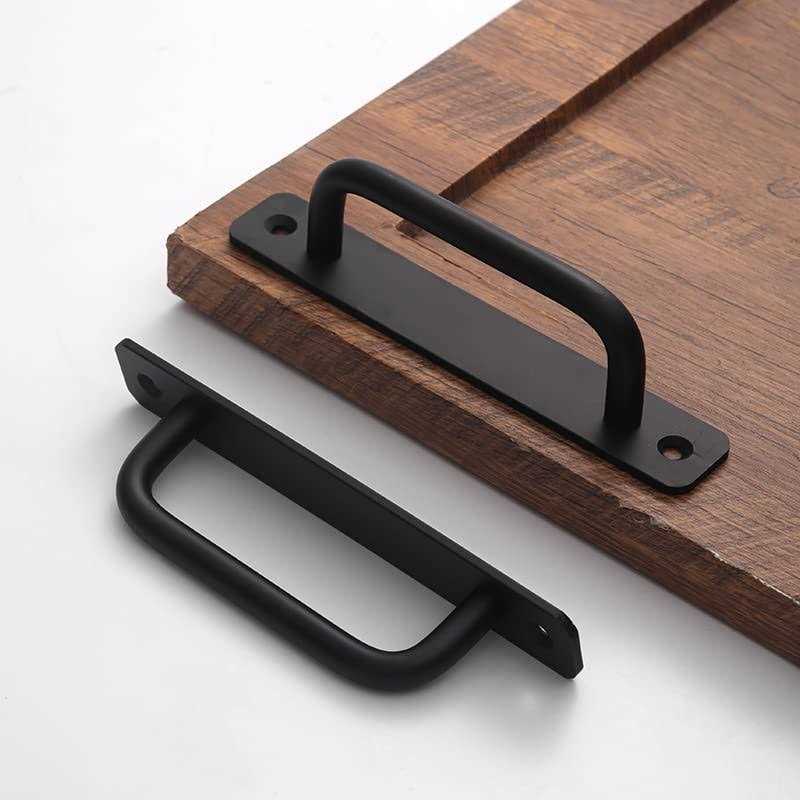 Westablize 5 Inch 128 mm Matte Black Cabinet Handles Aluminum Drawer Pulls Sliding Door Pulls - Cheap Fitting
