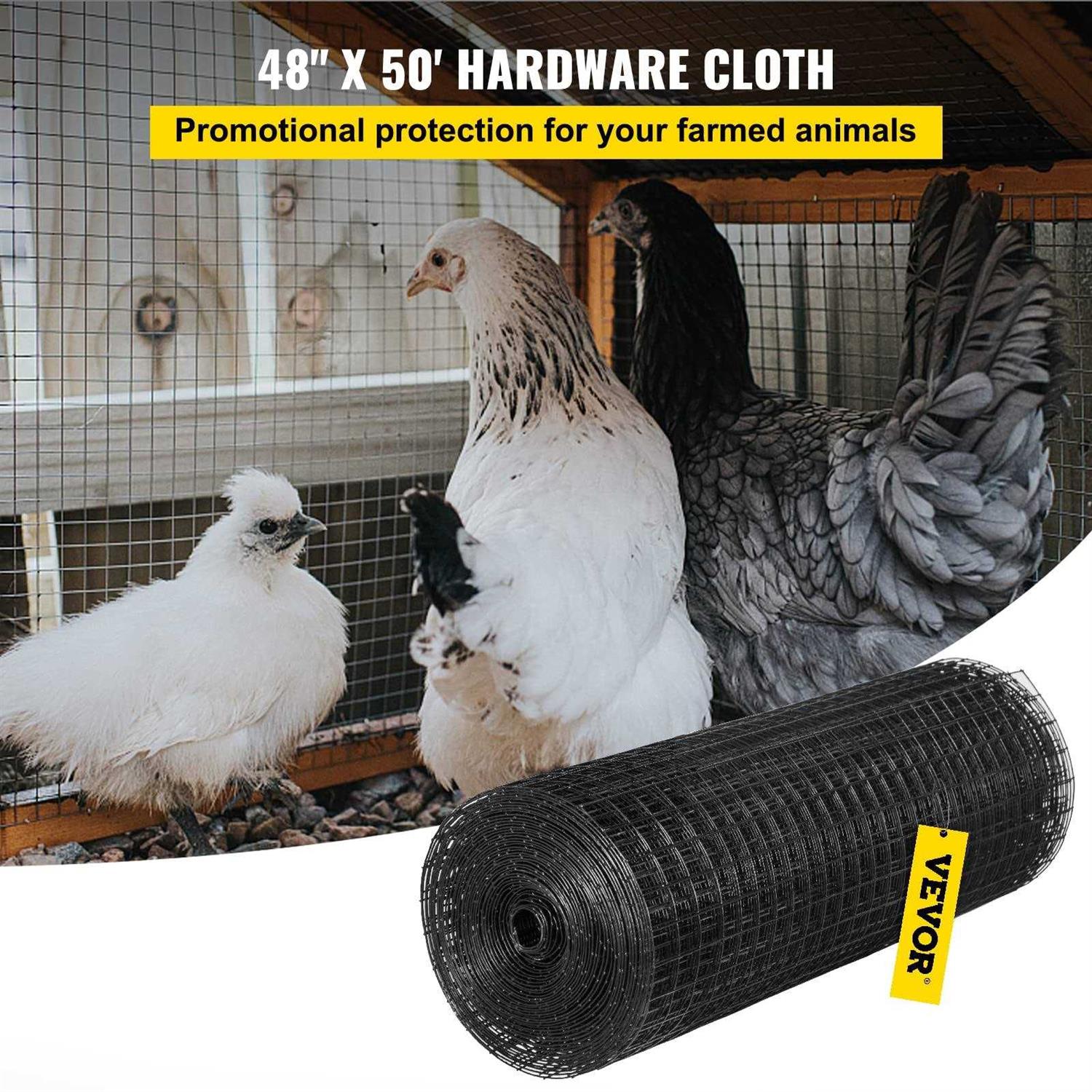 VEVOR Hardware Cloth Mesh Size Galvanized Steel Vinyl Coated 16 Gauge Chicken Wire Fencing - Cheap Fitting