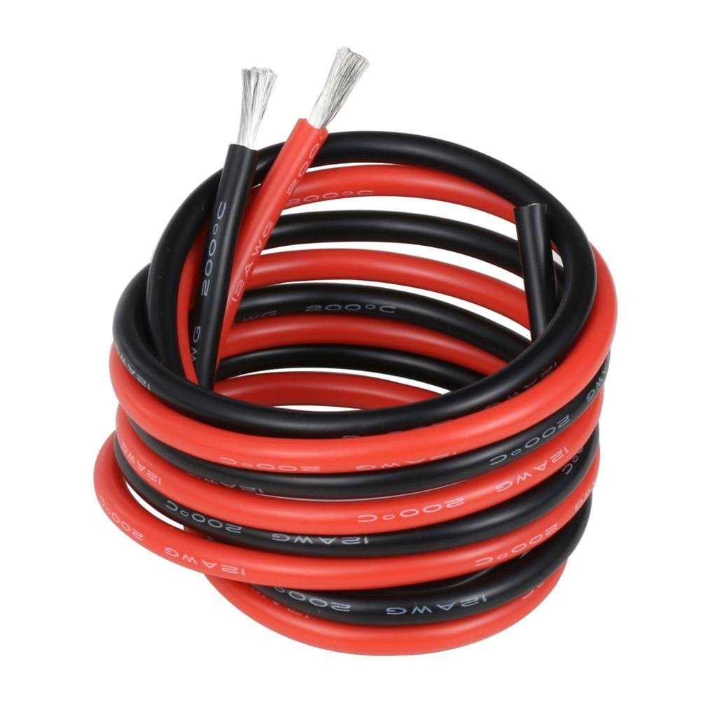 BNTECHGO Gauge Silicone Wire 10 ft red and 10 ft Black Flexible AWG Stranded Copper Wire - Cheap Fitting