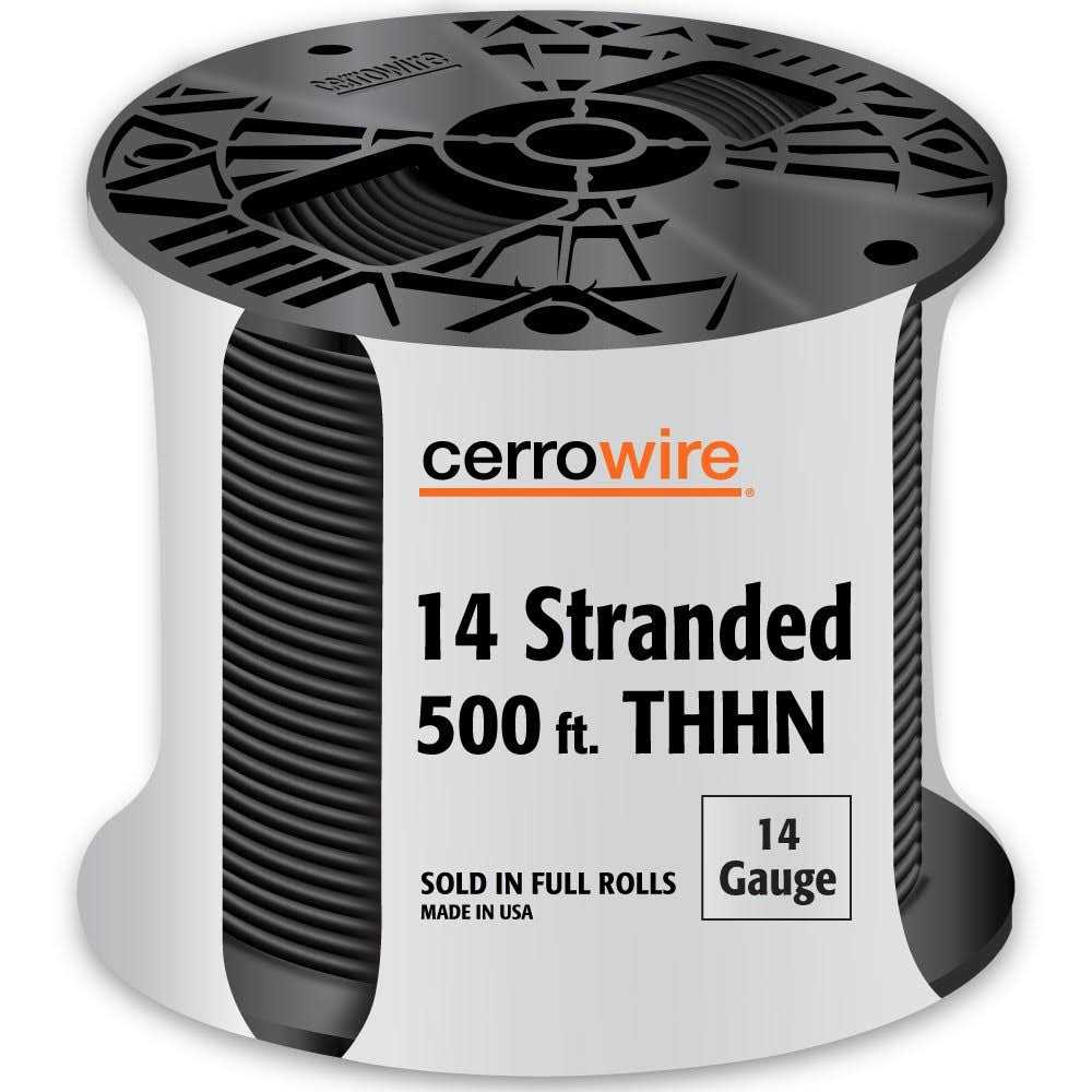 Cerrowire Marmon Home Improvement 112-3451j 500 ft. Black 14 Stranded Building Wire - Cheap Fitting