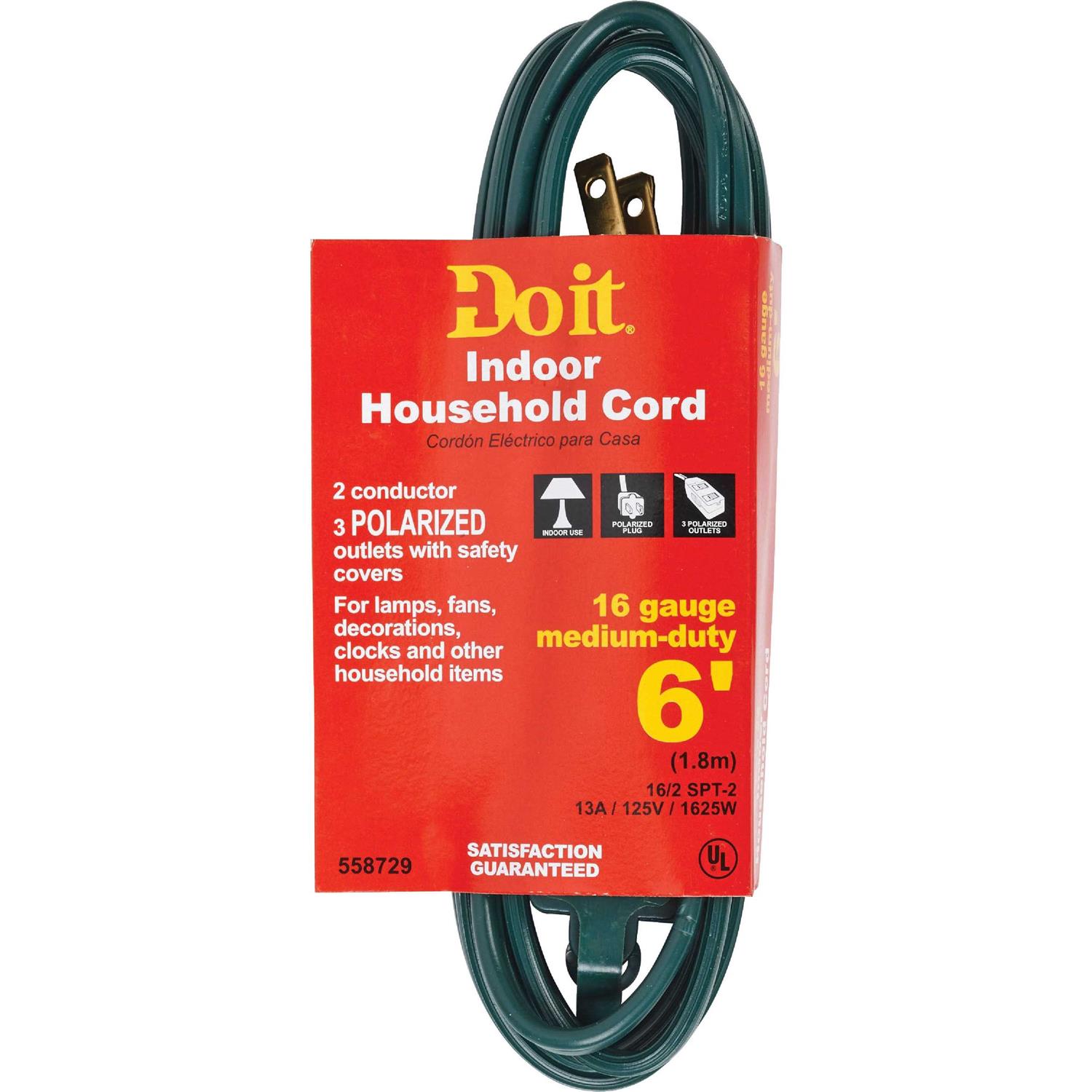 Woods 16/2 Green Extension Cord - Cheap Fitting